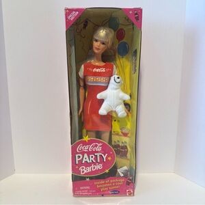 Coca Cola Party Barbie with Red and White Dress SOME BOX DAMAGE! SEE ALL PHOTOS